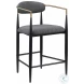 Tina Dark Gray Upholstered Counter Height Stool Set Of 2