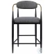 Tina Dark Gray Upholstered Counter Height Stool Set Of 2