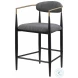 Tina Dark Gray Upholstered Counter Height Stool Set Of 2