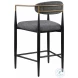 Tina Dark Gray Upholstered Counter Height Stool Set Of 2
