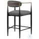 Tina Dark Gray Upholstered Counter Height Stool Set Of 2