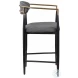 Tina Dark Gray Upholstered Counter Height Stool Set Of 2