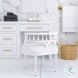 Hathaway Cottage White Vanity Stool