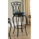 Adamsville Black Upholstered Swivel Bar Stool