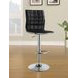 Ashbury Black And Chrome Upholstered Adjustable Bar Stool Set of 2