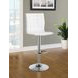 Ashbury White And Chrome Upholstered Adjustable Bar Stool Set of 2