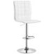 Ashbury White And Chrome Upholstered Adjustable Bar Stool Set of 2