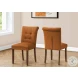1221 Orange Fabric Upholstered Dining Chair Set Of 2