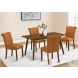 1221 Orange Fabric Upholstered Dining Chair Set Of 2