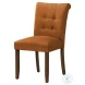 1221 Orange Fabric Upholstered Dining Chair Set Of 2