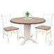 Rustic Refined White 40" Round Dining Table