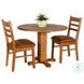 Golden Hearth Beige Drop Leaf Round Dining Room Set