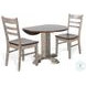 Ember Grace Gray Drop Leaf Round Dining Room Set