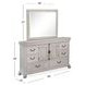 Bronwyn Alabaster 8 Drawer Dresser with Rectangular Mirror