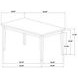Andrews Light Ash and White 66" Rectangular Dining Table