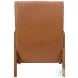 Rupert Walnut Faux Leather Accent Chair