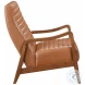 Rupert Walnut Faux Leather Accent Chair