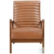Rupert Walnut Faux Leather Accent Chair