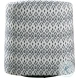 Augustine Blue And White Swivel Chair