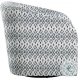 Augustine Blue And White Swivel Chair