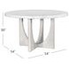 Gavin Driftwood and White 54" Round Marble Top Dining Table