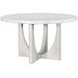 Gavin Driftwood and White 54" Round Marble Top Dining Table