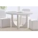 Gavin Driftwood and White 54" Round Marble Top Dining Table