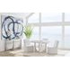 Gavin Driftwood and White 54" Round Marble Top Dining Table