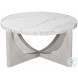 Gavin Driftwood And White Marble Cocktail Table