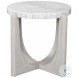Gavin Driftwood And White Marble End Table