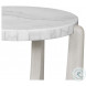 Gavin Driftwood And White Marble End Table