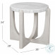 Gavin Driftwood And White Marble End Table