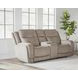 Perriton Frappe Zero Gravity 80" Power Reclining Console Loveseat With Heat And Massage