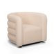 Curves Peach Performance Fabric Upholstered Swivel Accent Chair