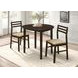 Bucknell Cappuccino And Tan 3 Piece Drop Leaf Dining Set