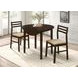 Bucknell Cappuccino And Tan 3 Piece Drop Leaf Dining Set