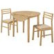 Bucknell Natural And Tan 3 Piece Drop Leaf Dining Set