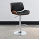 Folsom Black And Chrome Upholstered Adjustable Bar Stool