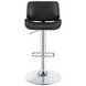 Folsom Black And Chrome Upholstered Adjustable Bar Stool