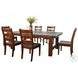 Villa Rosso Vintage Mocha Ladderback Wood Dining Chair Set of 2