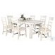 Cozy Luxe White Sand 122" Extendable Rectangular Dining Table