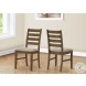 1342 Brown Fabric Dining Chair Set Of 2