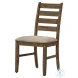 1342 Brown Fabric Dining Chair Set Of 2