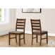 1355 Brown Fabric Dining Chair Set Of 2