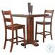 Cozy Luxe Medium Brown Adjustable Height Square Pub Table
