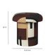 Lucy Mud Brown Upholstered Accent Stool