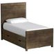 Dovetail Taupe Twin Storage Panel Bed