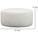 Durango Moose Off White Performance Fabric Round Cocktail Ottoman