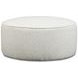 Durango Moose Off White Performance Fabric Round Cocktail Ottoman