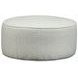 Durango Moose Off White Performance Fabric Round Cocktail Ottoman